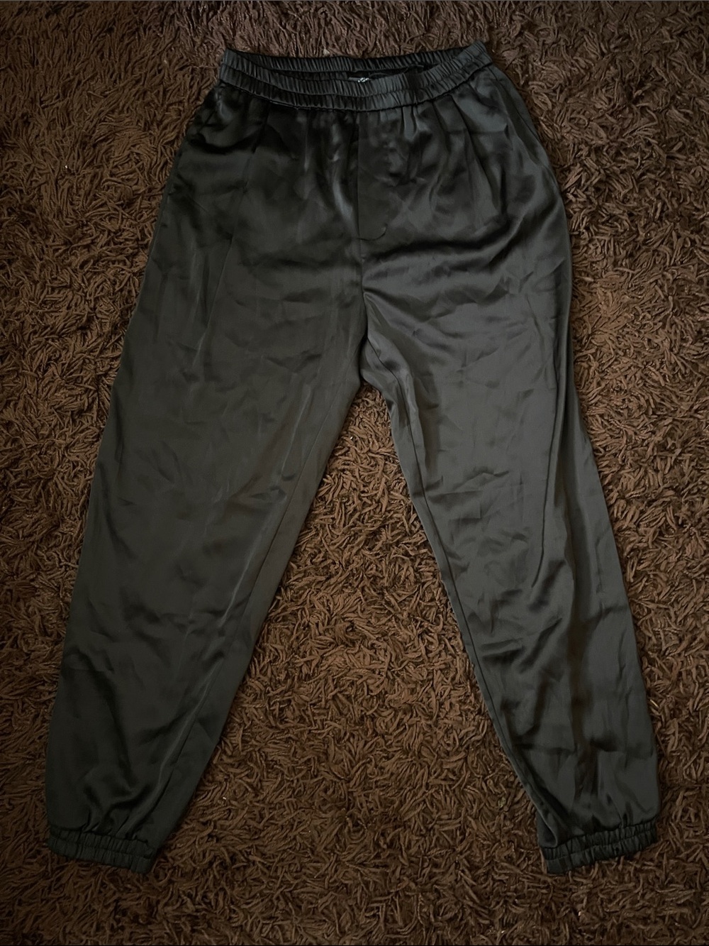 Zara Black Satin Track Joggers - Picture 4 of 5